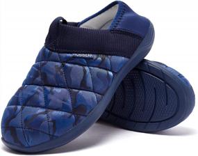 img 4 attached to Men'S Winter Slippers: Warm, Waterproof & Fuzzy Slip-Ons For Indoors And Outdoors!