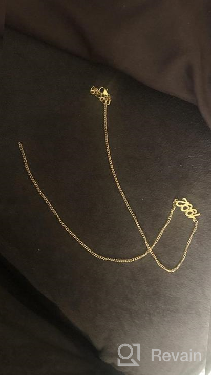 img 1 attached to WIGERLON Birth Year Number Necklace: The Perfect Birthday Gift for Women and Girls in Stunning Silver and Gold Shades review by Chris Shields