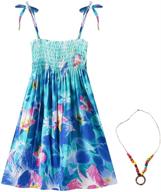 flenwgo bohemian sleeveless rainbow beach sundress girls' clothing ~ dresses logo