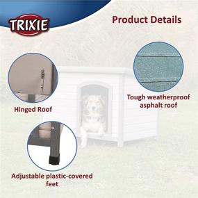 img 2 attached to TRIXIE Small Natura Classic Outdoor Dog 🐶 House - Weatherproof, Elevated Floor, Gray - Shop Now!