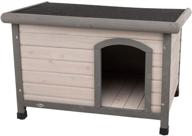 trixie small natura classic outdoor dog 🐶 house - weatherproof, elevated floor, gray - shop now! логотип