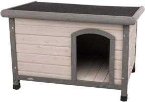 img 4 attached to TRIXIE Small Natura Classic Outdoor Dog 🐶 House - Weatherproof, Elevated Floor, Gray - Shop Now!