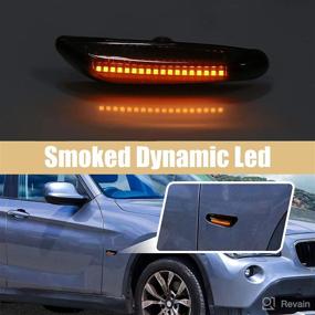 img 3 attached to X AUTOHAUX Smoked Lens Sequential Dynamic Indicator Side Marker Turn Signal LED Light for BMW E46 E60 E82 E83 E88 E90 E91 E92 E93