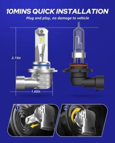 img 1 attached to Upgrade Your Headlights With AUTOONE 9005 LED Bulbs - Stay Safe On The Road With Bright Xenon White Light