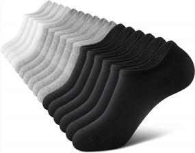 img 4 attached to Men'S Low Cut Ankle Socks - Casual Cotton No-Show Short Socks For Everyday Wear