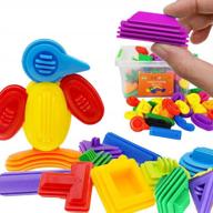 набор игрушек stem builder: 3d строительные блоки для мальчиков и девочек в возрасте от 3 до 10 лет - развивающая и забавная игрушка-головоломка в подарок от rainbow toyfrog логотип