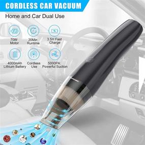 img 3 attached to 🚗 Autoommo 5000PA Cordless Handheld Car Vacuum Cleaner - Powerful and Portable Cleaning Solution with Rechargeable Batteries