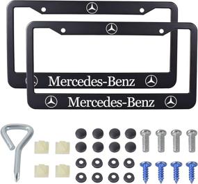 img 4 attached to 2Pcs License Plate Frame Exterior Accessories