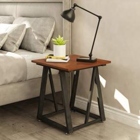 img 3 attached to End Table Chair Side Nightstand With Lower Shelf 17.7" Dx19.68 H For Living Room