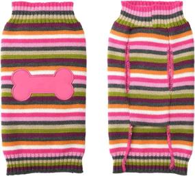 img 2 attached to 🐾 HRTTSY Pet Clothes - Cute Pink Bone Jumper Knitwear for Fall/Winter - Warm Dog Turtleneck Sweater - Puppy Pullover Vest Coat Costume - Ideal for Small/Medium Dogs & Cats - Pink, Size Large