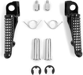 img 3 attached to 🏍️ Kawasaki Motorcycle Front Footrest Foot Pegs for Ninja ZX6R 2003-2013, ZX636 2003-2006, Ninja ZX10R 2004-2013 - Improved SEO