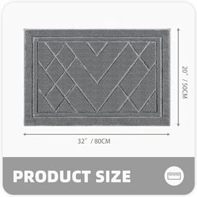 img 3 attached to Color G Non-Slip Absorbent Indoor Door Mat - Low-Profile Entry Rug For Your Home'S Entryway (20"X32", Silver Grey)