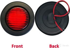 img 1 attached to 🚛 High-Performance SUN 5x Trailer Lights: Sealed 2.5" Round Side Marker Lights with 13 LEDs and Grommet – Red Truck Trailer Clearance Lights Kits