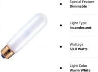 💡 bulbrite 60t10f 60w incandescent tubular bulb - reliable and efficient lighting solution логотип