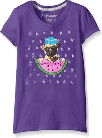 img 1 attached to 🌸 Hanes Graphic Floral X Small Girls' Clothing - Stylish Tops, Tees & Blouses for Little Fashionistas