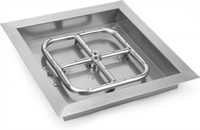 img 3 attached to Stainless Steel 12-Inch Square Drop-In Fire Pit Pan With 9-Inch Burner