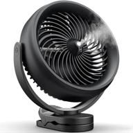 💦 high-capacity 10000mah battery-operated misting fan with clip, 8-inch portable mist clip fan, 200ml water tank, detachable rechargeable battery, up to 48 hours of continuous runtime логотип