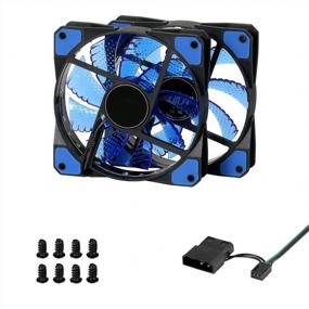 img 2 attached to Maximize Airflow And Reduce Noise With Kyerivs 120Mm Silent Fan - 2 Pack With Blue LED For Efficient Cooling