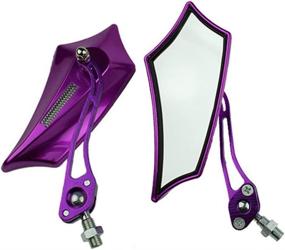 img 4 attached to ESUPPORT Purple Universal Motorcycle Motorbike Bike 8Mm 10Mm Rear View Side Mirror Scooter ATV