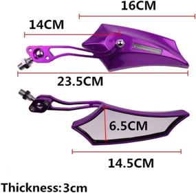 img 3 attached to ESUPPORT Purple Universal Motorcycle Motorbike Bike 8Mm 10Mm Rear View Side Mirror Scooter ATV