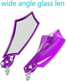 img 1 attached to ESUPPORT Purple Universal Motorcycle Motorbike Bike 8Mm 10Mm Rear View Side Mirror Scooter ATV