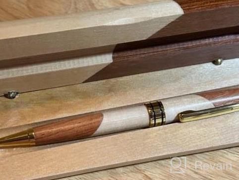 img 1 attached to Handcrafted Luxury Wooden Fountain Pen Set - Unique Gift For Writers And Collectors review by Molly Carlson