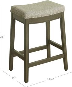 img 2 attached to Upgrade Your Home Decor With Stylish Gray Tweed Nailhead Trim Counter Stools (24 Inch)