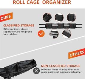 img 3 attached to 🧳 Kemimoto UTV Roll Cage Organizer & Cargo Storage Bag - Compatible with Pioneer, Polaris Ranger RZR, & Most Full Size UTVs