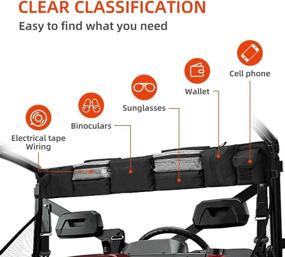 img 2 attached to 🧳 Kemimoto UTV Roll Cage Organizer & Cargo Storage Bag - Compatible with Pioneer, Polaris Ranger RZR, & Most Full Size UTVs