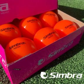 img 2 attached to Официальный мяч для хоккея на траве Simbra® — оранжевый сверхгладкий мяч для умного обращения с клюшкой, броска и быстрого игрового процесса