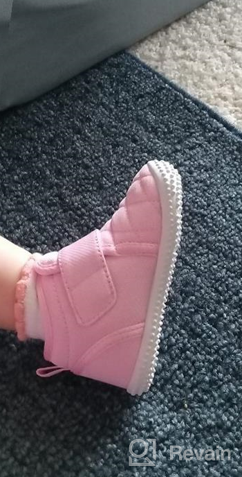 img 1 attached to 👟 Winter Walking Sneakers: Infant Toddler Boys' Shoes for a Stylish Yet Cozy Adventure review by Marcus Krieger