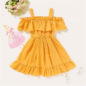 img 2 attached to AYIYO Baby Girl One-Piece Dresses Toddler Infant Girl Ruffled Lace Solid Color Sundress Age 1-6