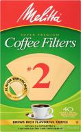 ☕ melitta #2 cone coffee filters, natural brown, 480 count - pack of 12 - buy now! logo