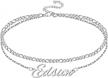 tinyname personalized layered choker necklace, custom name necklaces chain chokers pendant jewelry for women 14”+2” 1 logo
