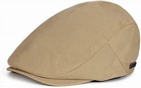 img 4 attached to FALETO Men's Newsboy Hat — классическая плоская кепка для зимы, весны и осени — идеально подходит для вождения, охоты и многого другого