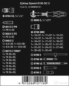 img 3 attached to 🔧 Wera 8100 Sc 2 1/2 Zyklop Speed 37 Pc: Ultimate Metal Case Metric Set for Efficiency