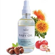 👶 noleo gentle baby oil - natural newborn baby oil with grapeseed, safflower & jojoba for gentle baby skin care - fragrance-free & organic, ideal for sensitive skin - 4 oz логотип