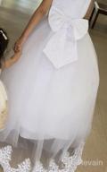 img 1 attached to ABAO SISTER Elegant Satin Lace Fancy Flower Girl Dress, Perfect for Pageant and Ball Gown Events (Size 2, Ivory) review by Adam Price