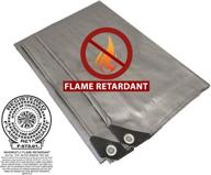 fire retardant heavy shade silver logo