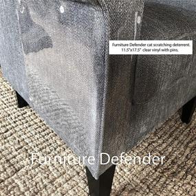 img 1 attached to Furniture Defender Cat Scratch Deterrent: Protect Your Upholstered Furniture with Love 🛋️ - Stops Scratching Cats - 2 Guards Per Package - Made in USA