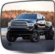 driver left side tow mirror glass replacement for 2009-2020 dodge ram 1500 2500 3500 4500 5500 - heated convex mirror glass with rear holder, replace 68067727aa logo