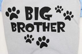 img 1 attached to Футболка DroolingDog Big Brother: стильная одежда для щенков для маленьких собак, средне-серая