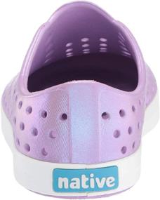 img 2 attached to Get Your Little Girl Sparkling in Lavender Native Jefferson Iridescent Shoes - Toddler/Little Kid Sizes Available!