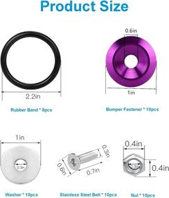 img 3 attached to 🔧 Universal Purple Quick Release Fastener Kit for Car Bumpers, Trunks, Fenders, and Hatch Lids - Effective Aluminum Bumper Clips