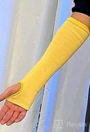 img 1 attached to Schwer 18 Inch Aramid Protective Arm Sleeves, ANSI Level A2 Cut Resistant Sleeves With Thumb Hole, Heat Resistant Sleeves, Moisture Wicking, Super Soft, 1 Pair review by Jeff Kersey