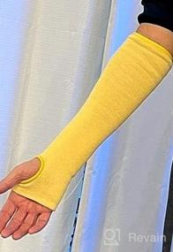 img 6 attached to Schwer 18 Inch Aramid Protective Arm Sleeves, ANSI Level A2 Cut Resistant Sleeves With Thumb Hole, Heat Resistant Sleeves, Moisture Wicking, Super Soft, 1 Pair