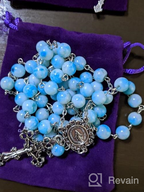 img 1 attached to 🔹 Catholic Miraculous Turquoise Jewelry for Boys at Nazareth Store review by David Strawn