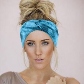 img 2 attached to Boho-Chic: Catery'S Tie Dye Headband Set For Women - Floral And Vintage Style With Elastic Fabric For A Fashionable Look