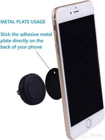 img 2 attached to 📱 Kebelo 2-Pack Universal Air Vent Magnetic Phone Car Mount Holder - Black: Ideal for Smartphones and Small Tablets