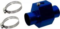 pitvisit blue water temperature sensor adapter for 36mm radiator hose - includes clamps logo